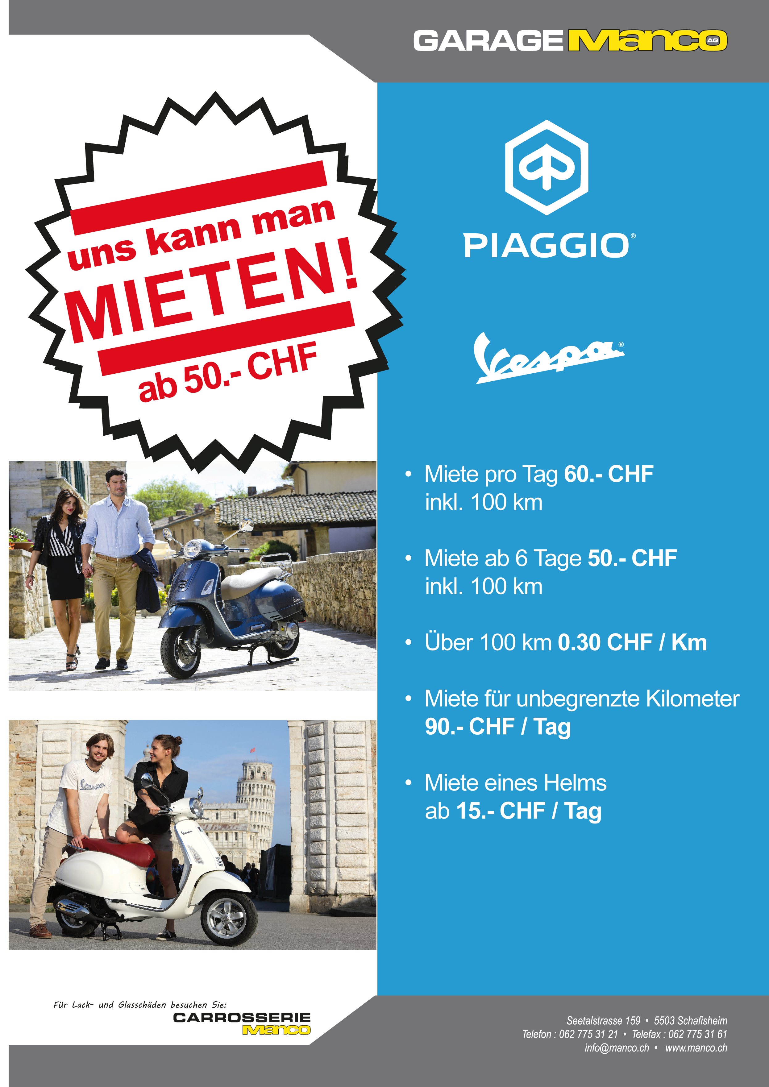 Vespa Mieten 2018
